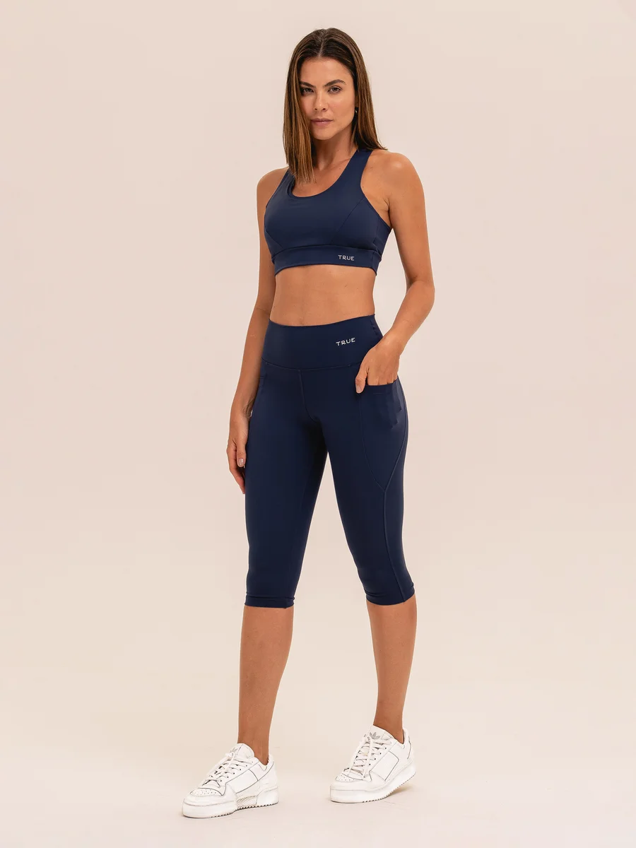 Conjunto Corsario Com Bolso e Top Nadador Emana - Marinho