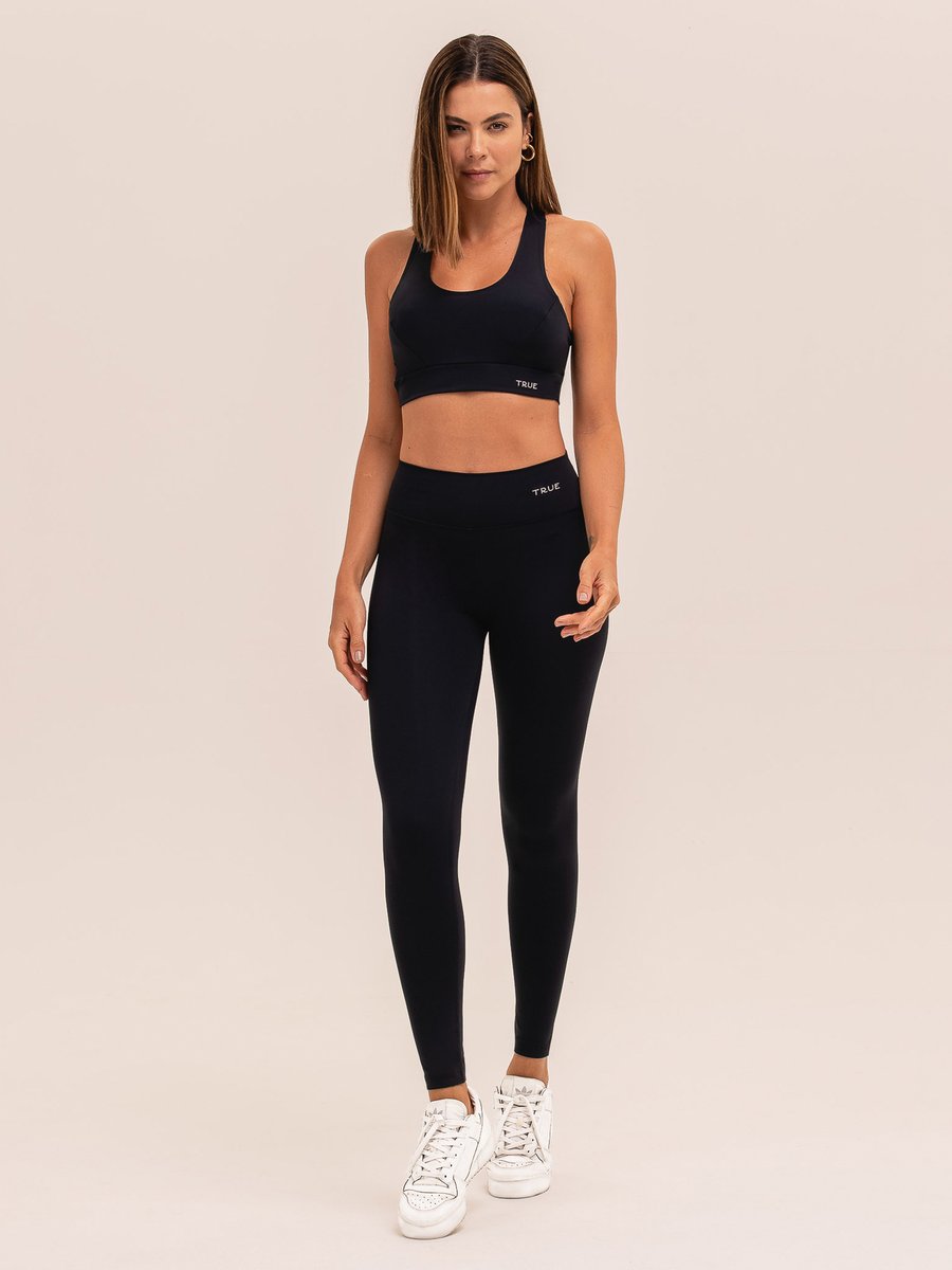 Conjunto Legging e Top Nadador EMANA - Preto