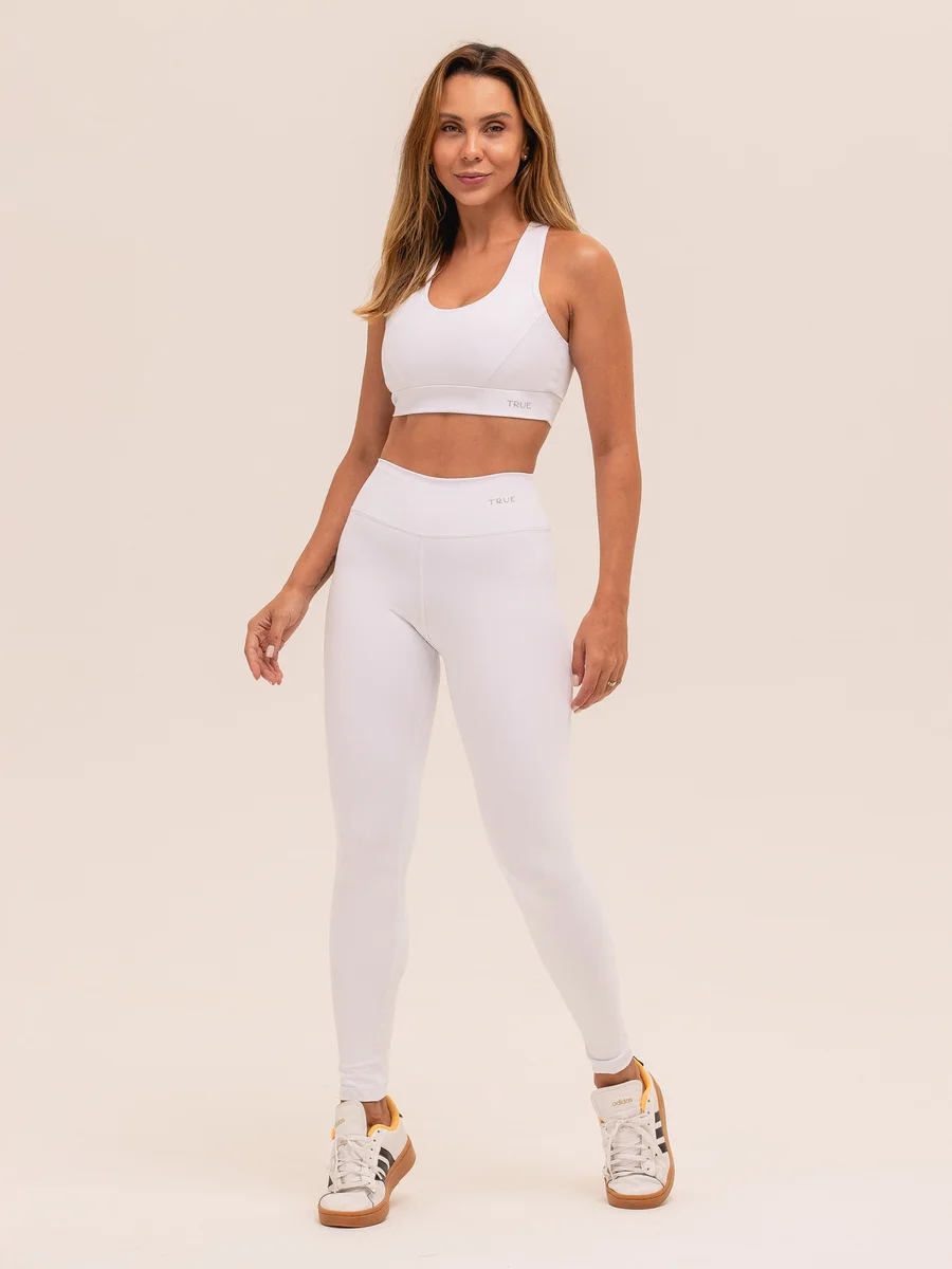 Conjunto Legging e Top Nadador EMANA - Branco