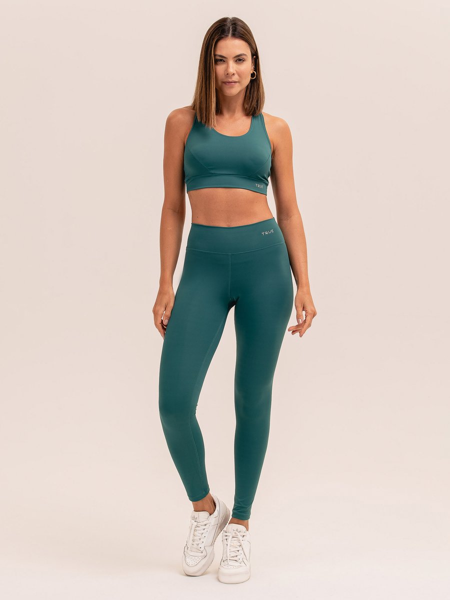 Conjunto Legging e Top Nadador EMANA - Verde Imperial